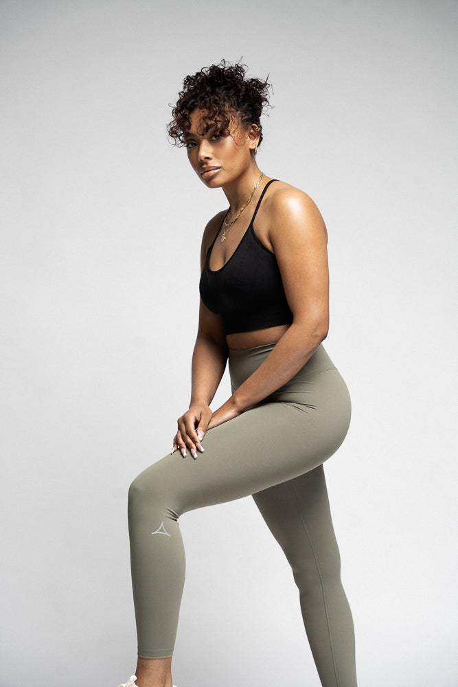 High - Waist Leggings (Moss Green)